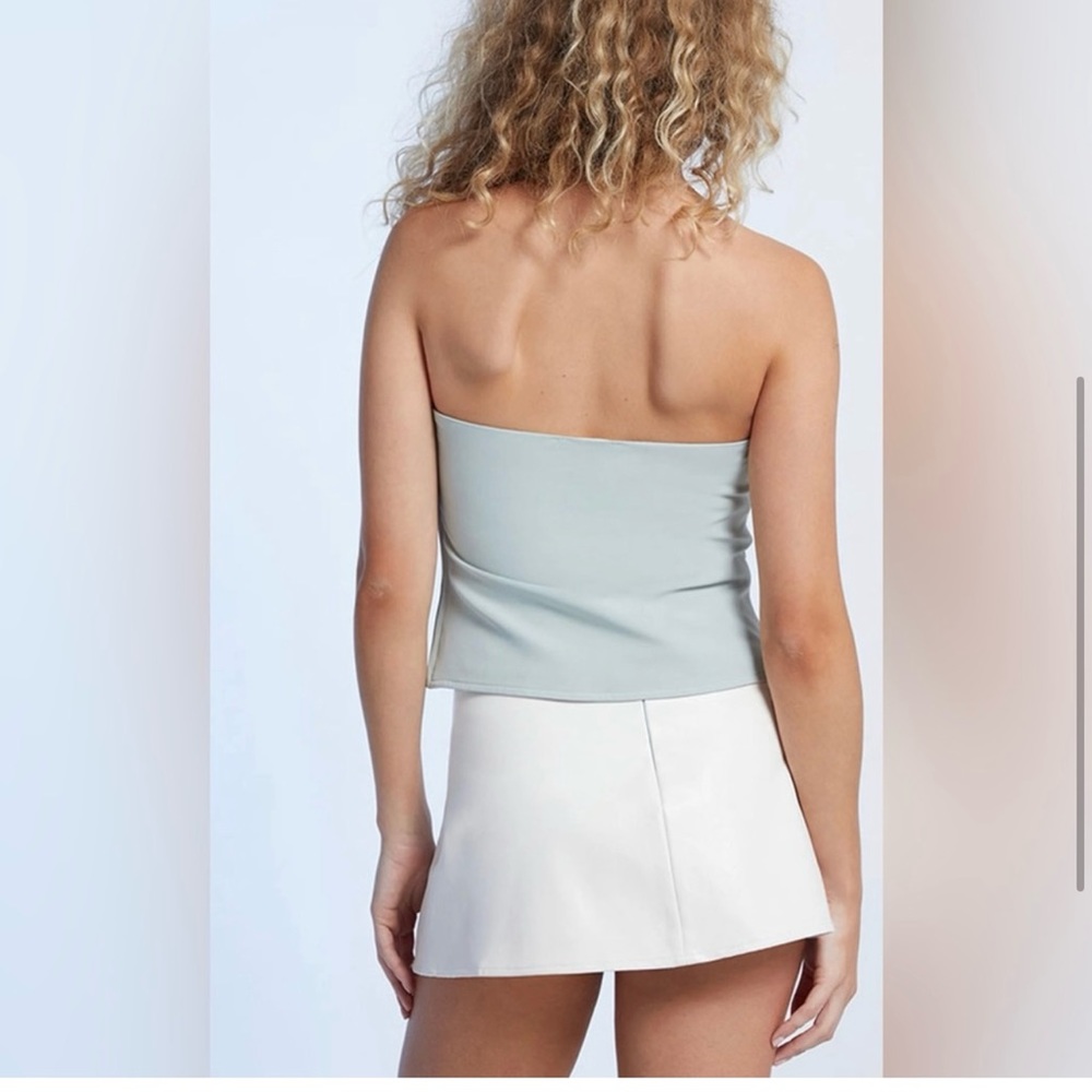LA Hearts strapless structured tube top size Xs. Zips on the side - Picture 3 of 10